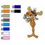 The Adventures of Rocky and Bullwinkle 03 Embroidery Design